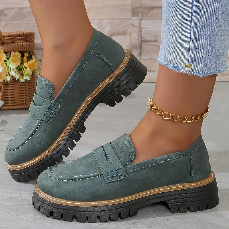 Women's Chunky Slip On Loafers with Cushioned Insole™ – Ganztägiger Komfort für den modernen Alltag
