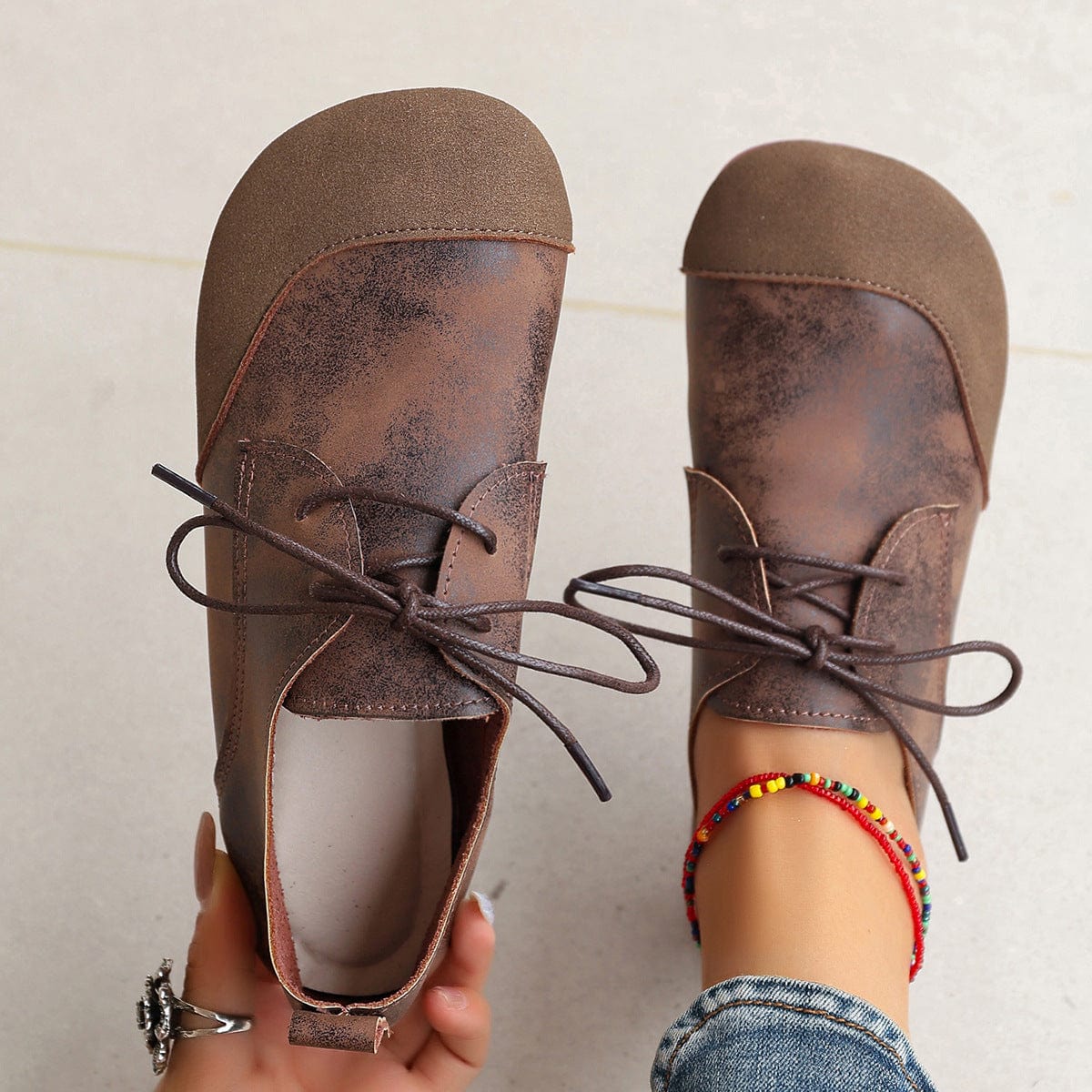 Hollis | Women's Comfortable Lace-Up Walking Flats™ – Stilvoller Komfort für jeden Tag