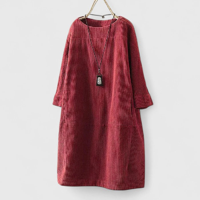 Relaxed Long Sleeve Midi Dress™ – Zeitloser Komfort für den Alltag