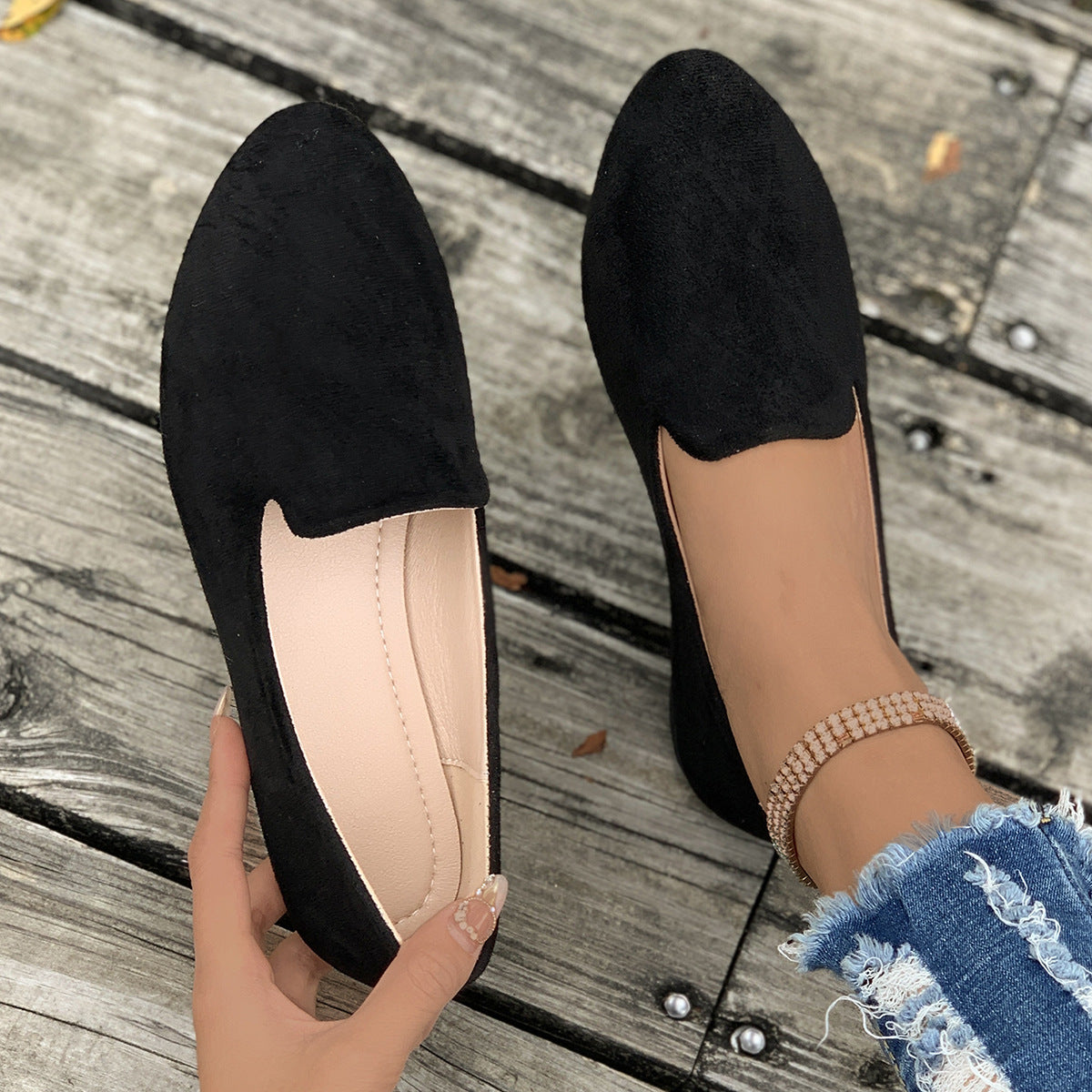 Women's Pointed Toe Flat Shoes with Slip On Design and Lightweight Comfort™ – Elegante Vielseitigkeit für jeden Tag
