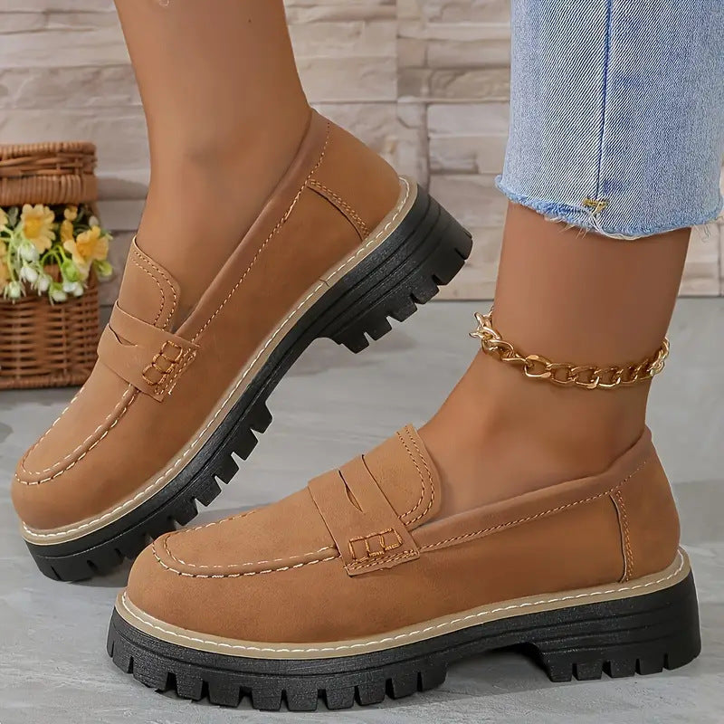 Women's Chunky Slip On Loafers with Cushioned Insole™ – Ganztägiger Komfort für den modernen Alltag