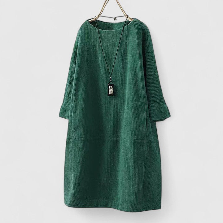 Relaxed Long Sleeve Midi Dress™ – Zeitloser Komfort für den Alltag