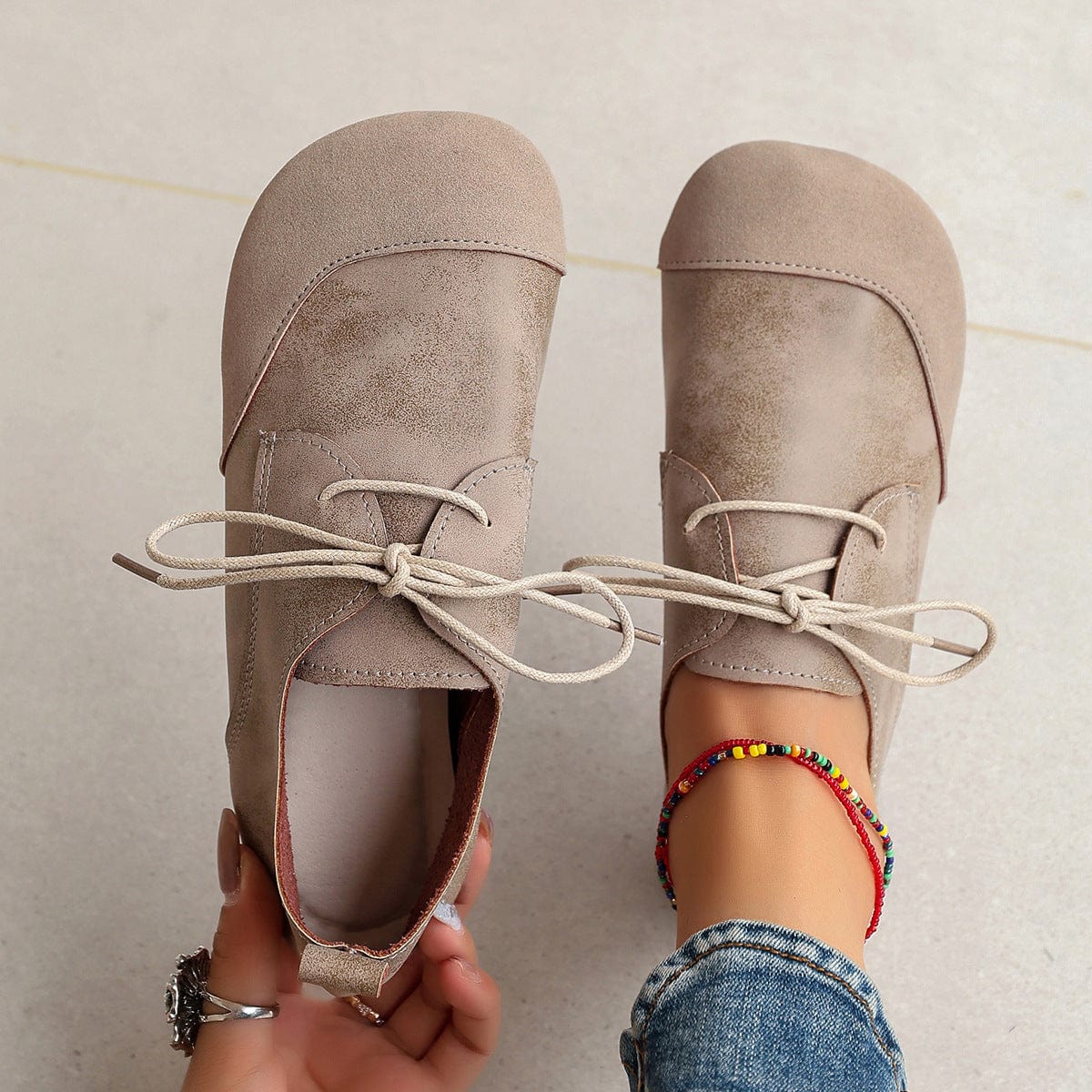 Hollis | Women's Comfortable Lace-Up Walking Flats™ – Stilvoller Komfort für jeden Tag