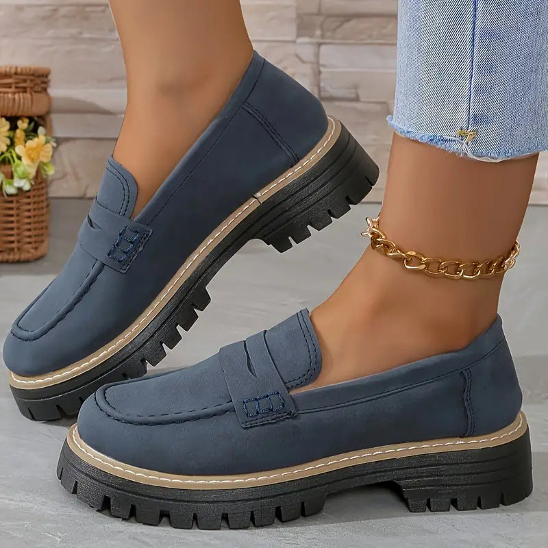 Women's Chunky Slip On Loafers with Cushioned Insole™ – Ganztägiger Komfort für den modernen Alltag