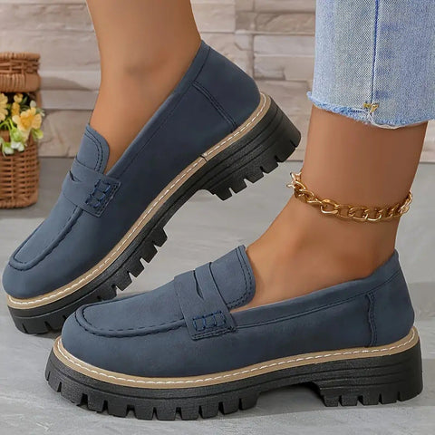 Women's Chunky Slip On Loafers with Cushioned Insole™ – Ganztägiger Komfort für den modernen Alltag
