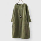 Relaxed Long Sleeve Midi Dress™ – Zeitloser Komfort für den Alltag