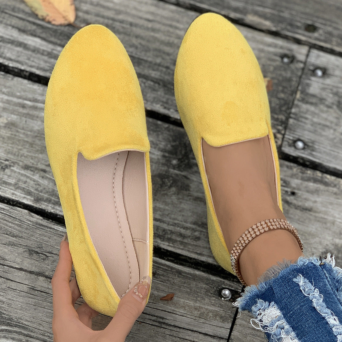 Women's Pointed Toe Flat Shoes with Slip On Design and Lightweight Comfort™ – Elegante Vielseitigkeit für jeden Tag