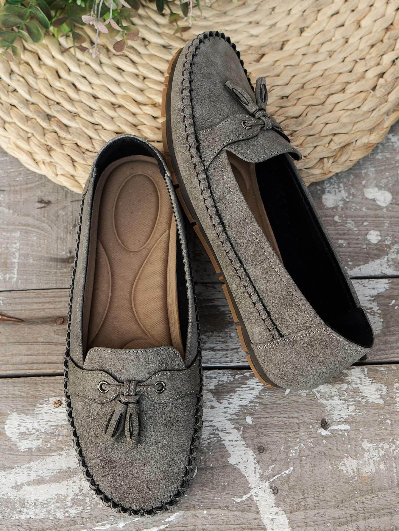 Women's Orthopedic Moccasin Loafers with Bow Detail and Cushioned Sole™ – Eleganter Komfort für den ganzen Tag
