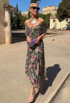 Women's Elegant Maxi Dress with V-Neck and Flowing Fit™ – Zeitlose Eleganz für jeden Anlass