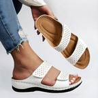 Women's Orthopedic Platform Sandals with Double Strap and Cushioned Sole™ – Ganztägiger Komfort mit stilvoller Eleganz