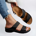 Women's Orthopedic Platform Sandals with Double Strap and Cushioned Sole™ – Ganztägiger Komfort mit stilvoller Eleganz