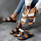 Women's Orthopedic Platform Sandals with Double Strap and Cushioned Sole™ – Ganztägiger Komfort mit stilvoller Eleganz