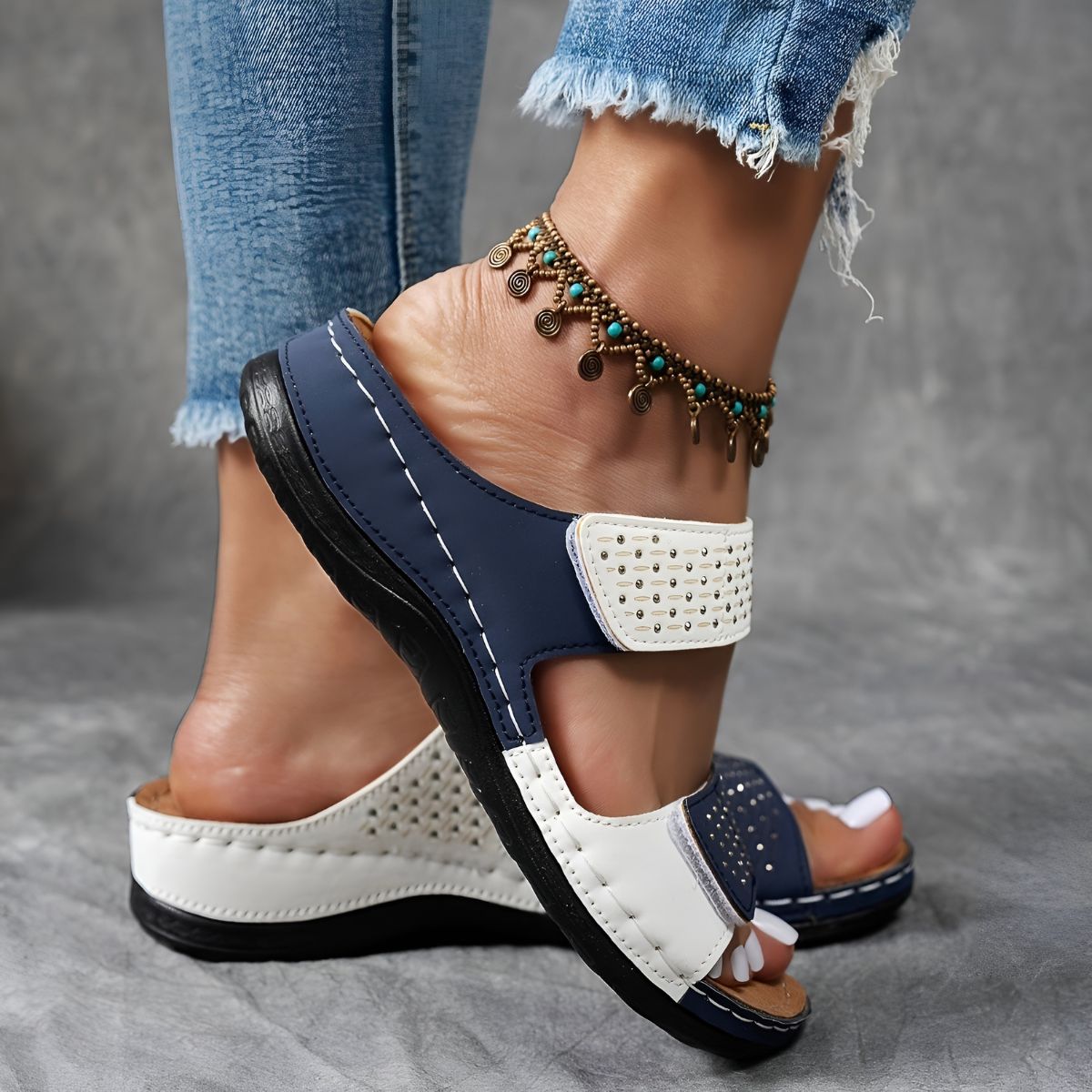 Women's Orthopedic Platform Sandals with Double Strap and Cushioned Sole™ – Ganztägiger Komfort mit stilvoller Eleganz