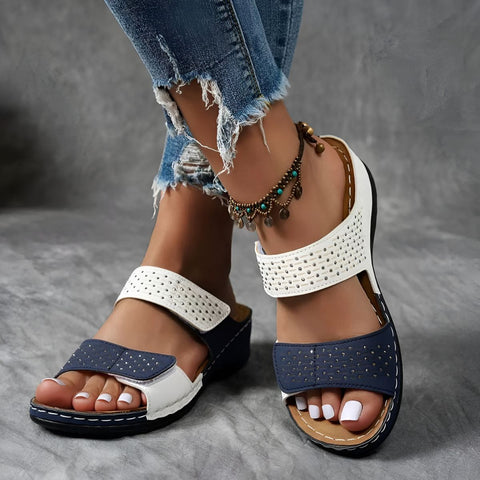Women's Orthopedic Platform Sandals with Double Strap and Cushioned Sole™ – Ganztägiger Komfort mit stilvoller Eleganz