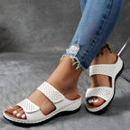Women's Orthopedic Platform Sandals with Double Strap and Cushioned Sole™ – Ganztägiger Komfort mit stilvoller Eleganz
