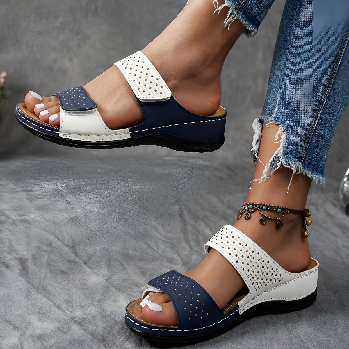 Women's Orthopedic Platform Sandals with Double Strap and Cushioned Sole™ – Ganztägiger Komfort mit stilvoller Eleganz