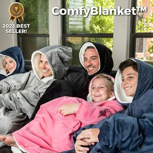 ComfyBlanket™ – Ultrawarmer Sherpa-Fleece-Hoodie für maximale Gemütlichkeit [50 % Rabatt]