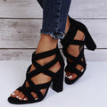 Women's Chunky Heel Strappy Sandals with Open Toe and Secure Fit™ – Stilvoller Komfort für besondere Anlässe