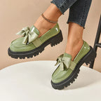 Damen Platform Loafers mit Schleifendetail und gepolsterter Innensohle™ – Stilvoller Komfort für den ganzen Tag