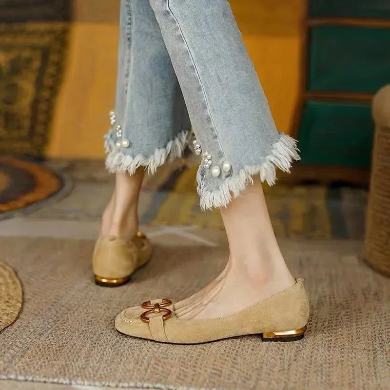Orthopädische Ballerinas für Damen mit gepolsterter Innensohle und Schnallendetail™ – Eleganter Komfort für jeden Tag