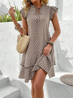Tiered Ruffle Casual Mini Dress™ – Mühelose Eleganz für jeden Tag