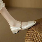 Square-Toe Orthopedic Embellished Flats™ – Elegante Unterstützung für den ganzen Tag