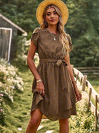Floral Pleated Dress With Elegant Comfortable Fit for Women™ – Elegante Vielseitigkeit für jeden Anlass
