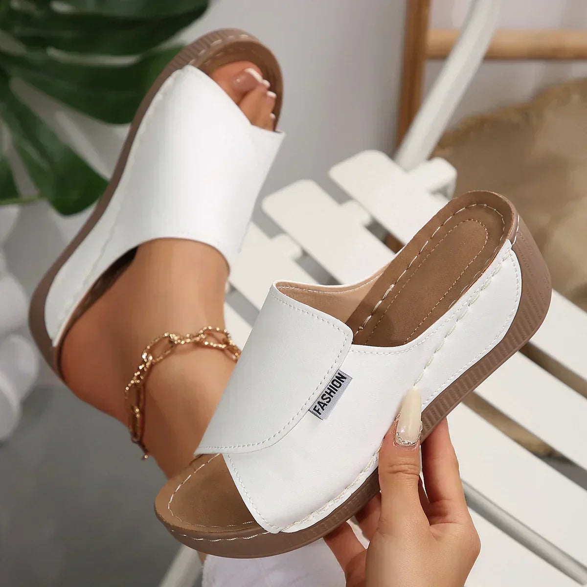 Women's Orthopedic Wedge Heel Sandals with Cushioned Sole and Slip On Design™ – Ganztägiger Komfort mit eleganter Höhe