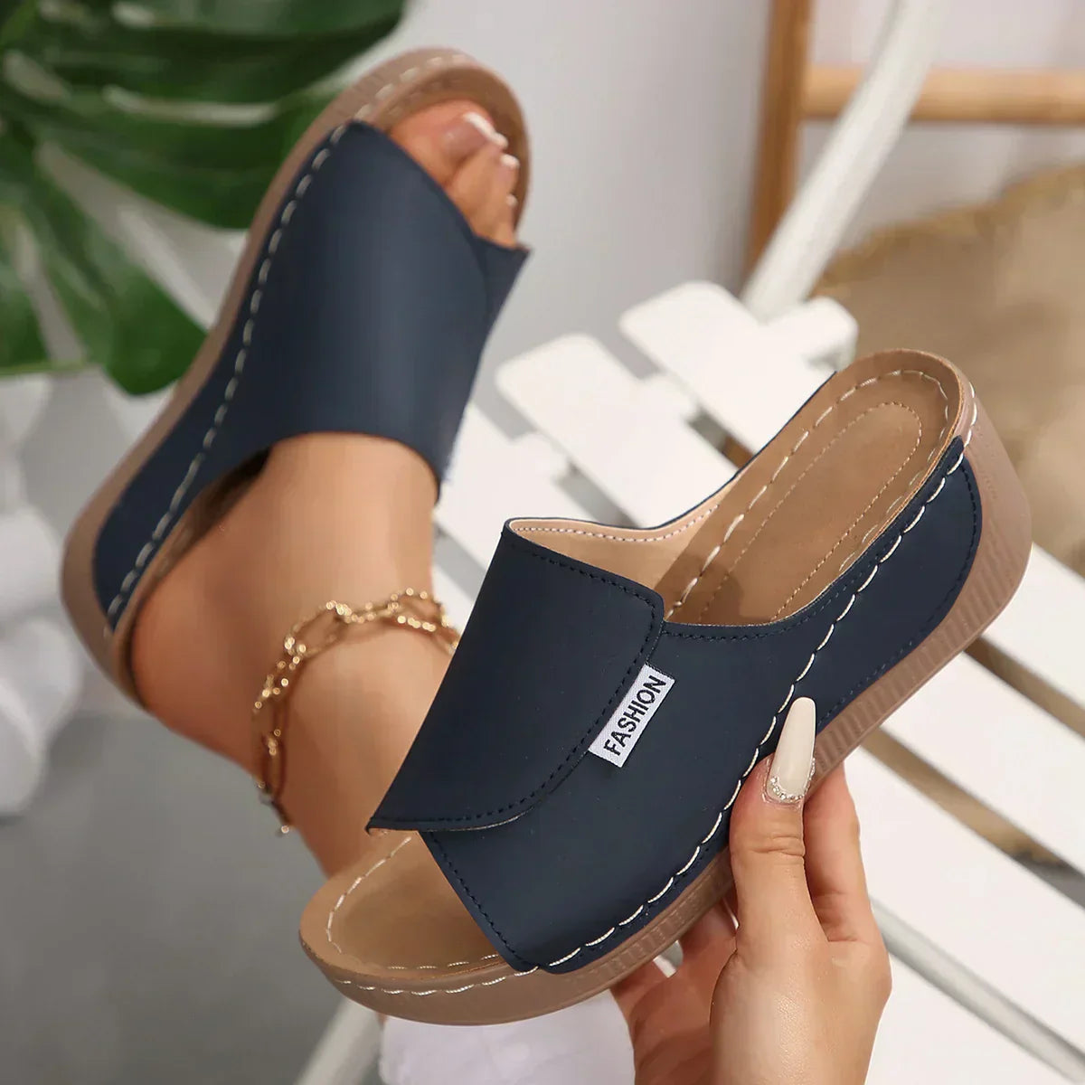 Women's Orthopedic Wedge Heel Sandals with Cushioned Sole and Slip On Design™ – Ganztägiger Komfort mit eleganter Höhe