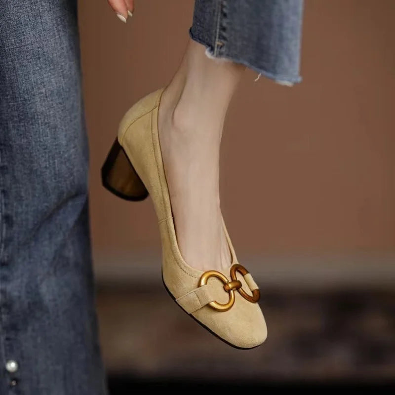 Damen Orthopädische Block Heel Pumps mit gepolsterter Einlegesohle und verstellbarem Riemen™ – Eleganter Komfort für den ganzen Tag