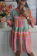 Women's Boho Printed Relaxed Fit Comfortable Midi Dress™ – Mühelose Eleganz für jeden Tag