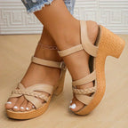 Orthopädische Plateau Sandalen für Damen mit gepolsterter Sohle und verstellbaren Riemen™ – Eleganter Komfort für den ganzen Tag