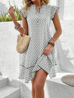 Tiered Ruffle Casual Mini Dress™ – Mühelose Eleganz für jeden Tag