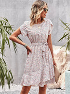 Floral Pleated Dress With Elegant Comfortable Fit for Women™ – Elegante Vielseitigkeit für jeden Anlass