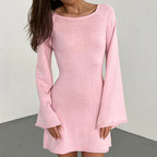 Soft Knit Long Sleeve Mini Dress™ – Elegante Silhouette für jeden Anlass