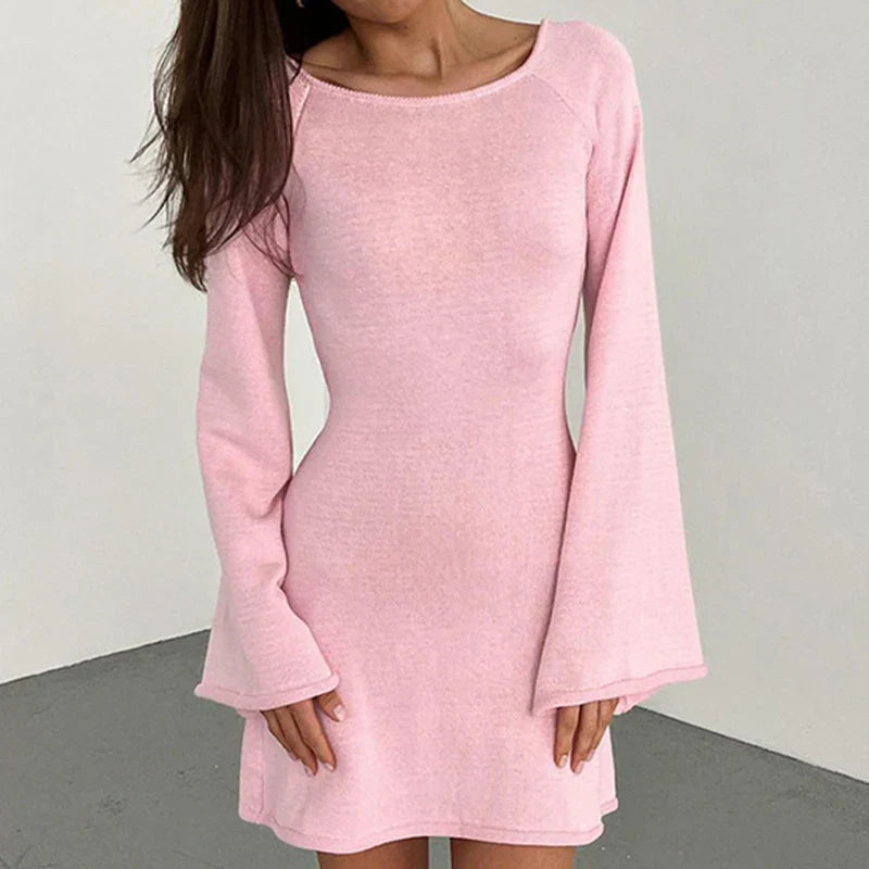 Soft Knit Long Sleeve Mini Dress™ – Elegante Silhouette für jeden Anlass