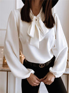 Alexis | Women's Bow Neck Long Sleeve Blouse™ – Zeitlose Eleganz für jeden Anlass