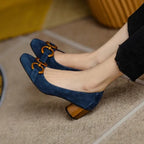 Damen Orthopädische Block Heel Pumps mit gepolsterter Einlegesohle und verstellbarem Riemen™ – Eleganter Komfort für den ganzen Tag