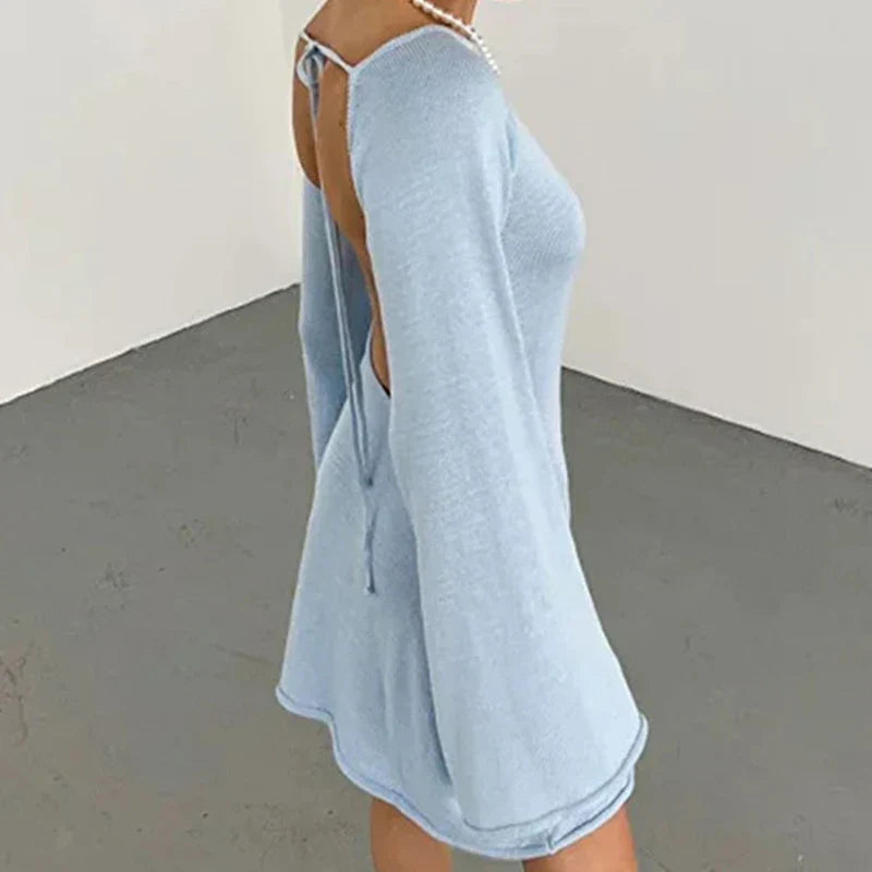 Soft Knit Long Sleeve Mini Dress™ – Elegante Silhouette für jeden Anlass