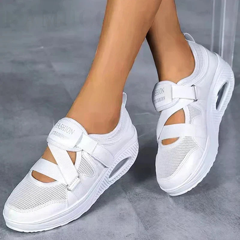 Women's Breathable Slip On Sneakers with Velcro Strap and Cushioned Sole™ – Leichter Komfort für den ganzen Tag