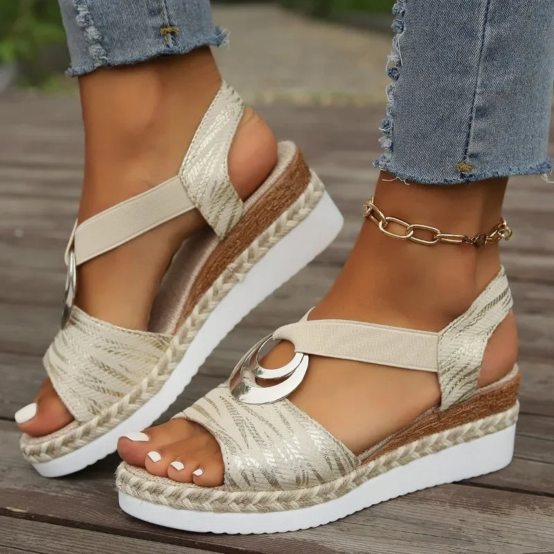 Women's Orthopedic Wedge Sandals with Adjustable Straps and Cushioned Sole™ – Ganztägiger Komfort mit stilvoller Unterstützung