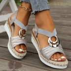 Women's Orthopedic Wedge Sandals with Adjustable Straps and Cushioned Sole™ – Ganztägiger Komfort mit stilvoller Unterstützung