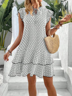 Tiered Ruffle Casual Mini Dress™ – Mühelose Eleganz für jeden Tag