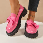 Damen Platform Loafers mit Schleifendetail und gepolsterter Innensohle™ – Stilvoller Komfort für den ganzen Tag