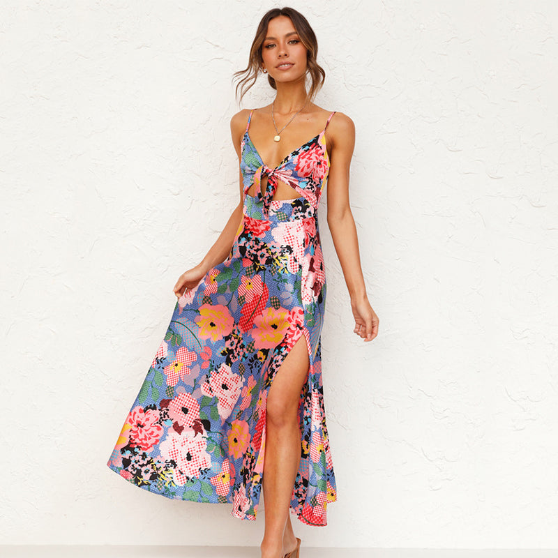 Women's Floral Spaghetti Strap Elegant Wedding Guest Maxi Dress™ – Zeitlose Eleganz für besondere Anlässe