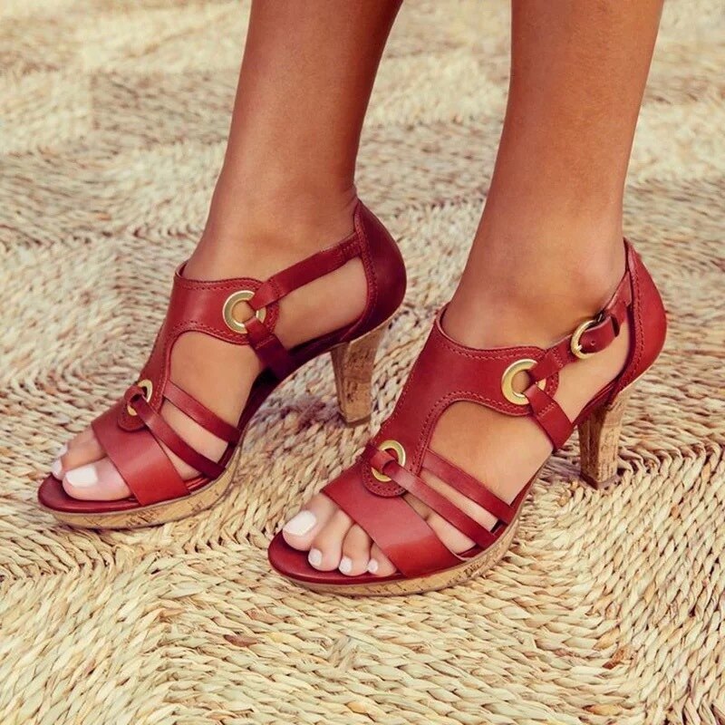 Women's Orthopedic Strappy Sandals with Adjustable Buckle and Cushioned Sole™ – Ganztägiger Komfort mit eleganter Ausstrahlung