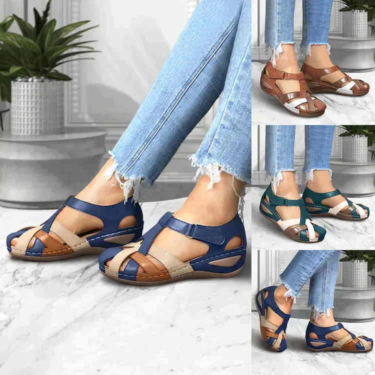 Women's Orthopedic T-Strap Walking Sandals™ – Ganztägiger Komfort mit orthopädischer Unterstützung