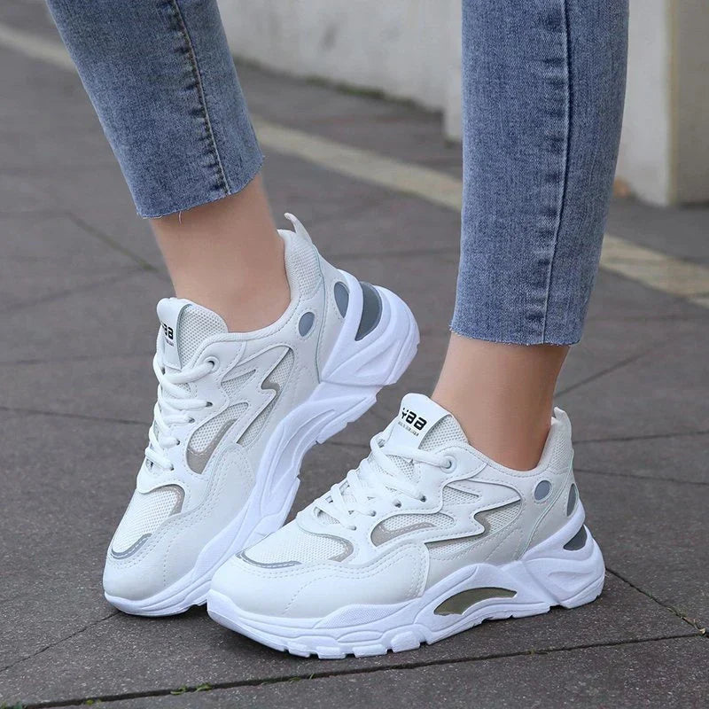 Women's Chunky Sneakers with Multicolor Design and Cushioned Sole™ – Trendiger Streetstyle mit ganztägigem Komfort