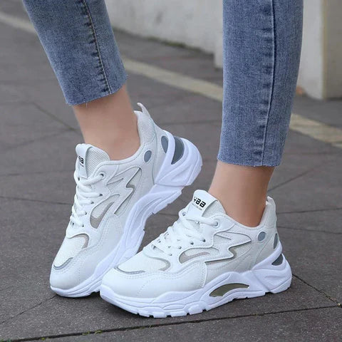 Women's Chunky Sneakers with Multicolor Design and Cushioned Sole™ – Trendiger Streetstyle mit ganztägigem Komfort