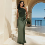One-Shoulder Draped Maxi Dress™ – Elegante Asymmetrie für besondere Momente